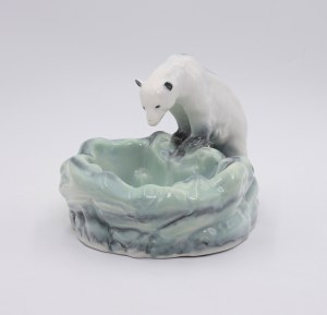 DITMAR URBACH, Pretzel dish / ashtray with polar bear