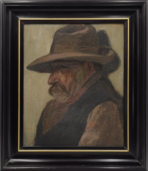 Artist unspecified, Portrait of a man wearing a hat
