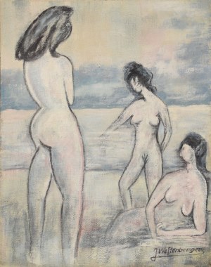 J. WEFTENBERGER, 20th century, Bathing, 1980s.