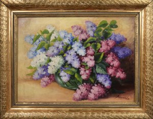 Momvoca?, 20th century, Lilacs in a vase