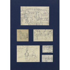 Paweł WRÓBEL (1913-1984), Zestaw sześciu rysunków