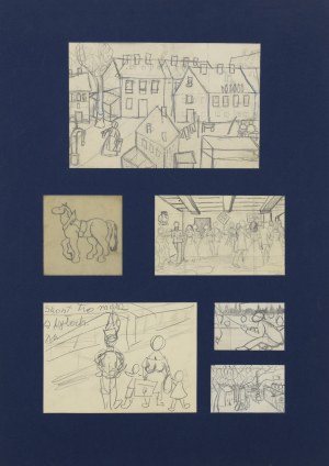Pawel WRÓBEL (1913-1984), Set of six drawings