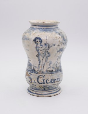 Pharmaceutical vessel inscribed 