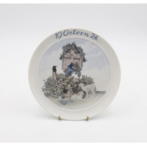 ROSENTHAL AG, Selb, Otto TAUSCHEK (1881-1971), Talerz okolicznościowy „Ostern 1924” [Wielkanoc 1924]