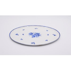 Patera z kobaltowym motywem floralnym