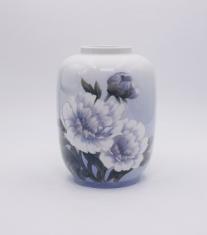 COPENHAG - Royal Porcelain Manufactory, Vase with painted peonies