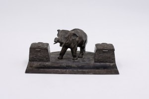 Ecriture with elephant figure