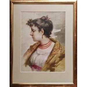 Artysta nierozpoznany, Portret młodej kobiety, pocz. XX w.