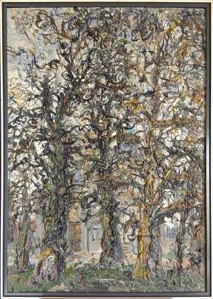 Włodzimierz Zakrzewski (1916-1992), Trees (Warsaw - Bielany, in front of the church), 1971