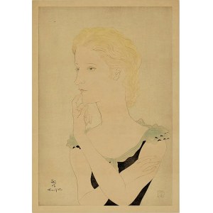 Tsuguharu Foujita (1886-1968), Portret blondynki, 1951