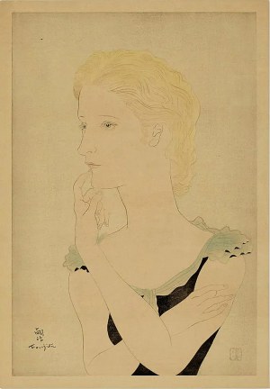 Tsuguharu Foujita (1886-1968), Portrait of a Blonde, 1951