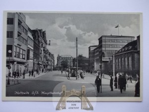 Katowice, occupation, train station, circa 1942.