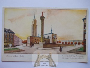 Chorzow, Królewska Huta, St. Anthony's Church, ca. 1925