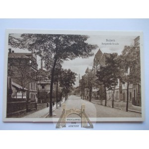 Bytom, Beuthen, Bobrek, ulica, Bergwerk-Strasse, ok. 1920