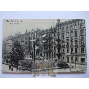 Bytom, Beuthen, Kaiserplatz, leporello, ok. 1910