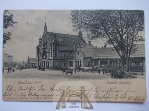 Bytom, Beuthen, train station, ca. 1903