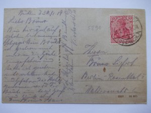 Bytom, Beuthen, Hohenzollern mine, mini-card, 1919