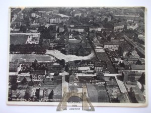 Zabrze, Hindenburg, aerial panorama, ca. 1940.