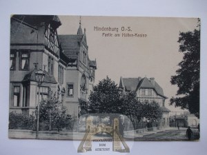 Zabrze, Hindenburg, street, casino at the steel mill, ca. 1920