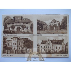Jastrzębie Zdrój, domy i wille, ok. 1930 (wysłana w 1949 r.)