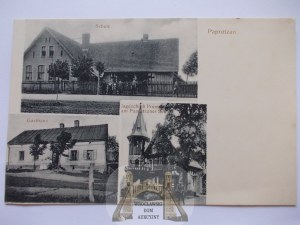 Tychy, Paprocany, school, hunting lodge, inn, ca. 1910