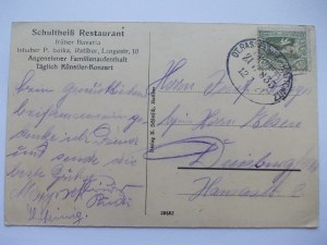 Racibórz, Ratibor, restaurant, Schultheiss, 1921