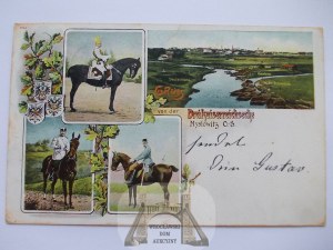 Myslowice, Myslowitz, triangle of 3 emperors, emperors on horses, 1905