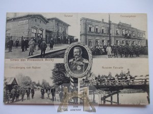 Herby near. Lubliniec, train station, border, border patrol, 1917