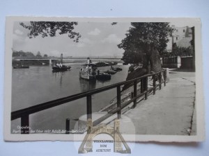 Opole, Oppeln, Oder, tugboats, 1941