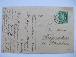 Komprachcice near Opole, street, inn, 1926
