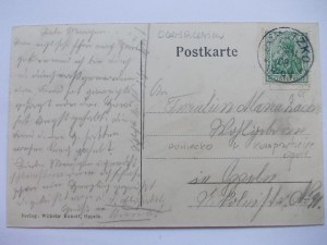 Domecko near Opole, palace, store, school, 1908