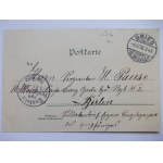Brzeg, Brieg, litografia, 1898