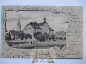 Lewin Brest, Lowen, city hall, Art Nouveau frame, 1902