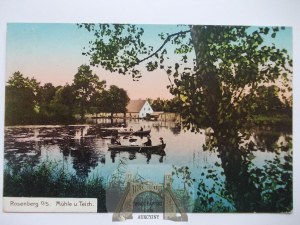 Olesno, Rosenberg, mill and pond, ca. 1915