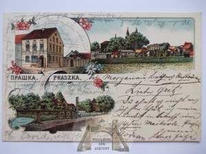 Praszka, lithograph, 1901