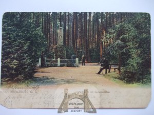 Kluczbork, Kreuzburg, forest, monument, 1903