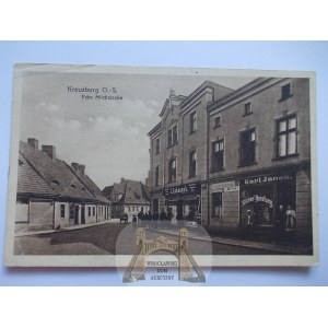 Kluczbork, Kreuzburg, ulica, sklepy, 1921