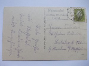 Nasale near Kluczbork, church, school, store, 1932