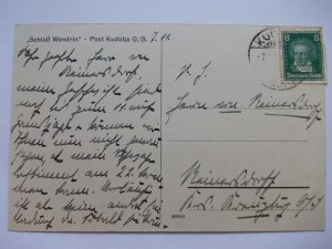 Wędrynia near Kluczbork, palace, ca. 1928