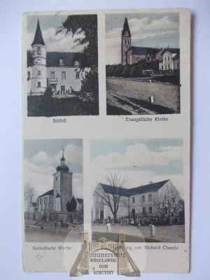 Pomorzowice near Glubczyce, skle, church, palace, ca. 1914