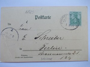 Nysa, Neisse, folk stories, reproduction of print, 1901