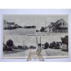 Sidzina k. Nysa, ulica, pomnik, ok. 1939
