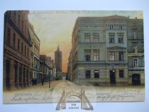 Paczków, Patschkau, Market Square and Kłodzka Street, 1904