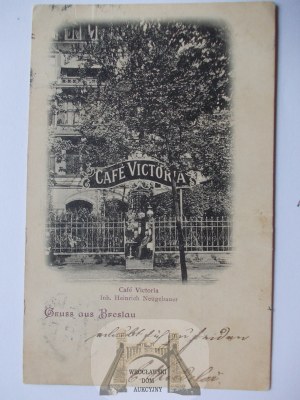 Wrocław, Breslau, Victoria cafe, 1900