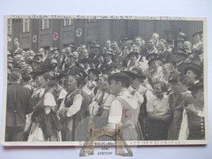 Breslau, Breslau, Railway Directorate, singing holiday, propaganda, 1937 (mailed 1949).