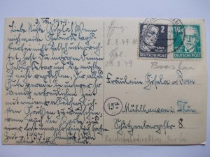 Breslau, Breslau, Railway Directorate, singing holiday, propaganda, 1937 (mailed 1949).