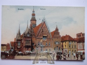 Breslau, Breslau, city hall, nice colors, ca. 1908