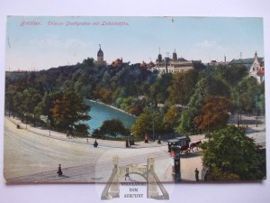 Wrocław, Breslau, Podwale, moat, 1916