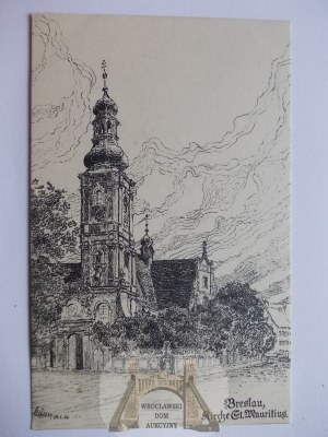 Breslau, Breslau, church. St. Maurice, graphic, ca. 1920