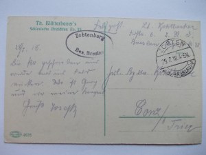 Sleza, Zobtenberg, panorama, graphic by Blatterbauer, 1918